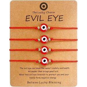 Evil Eye Bracelet Anklet Black Red String Lucky Protection Handmade Adjustable